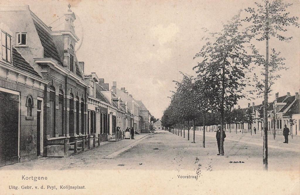 JO776 Kortgene Voorstraat 1908, Verzamelen, Verzenden, Voor 1920, Gelopen, Zuid-Holland