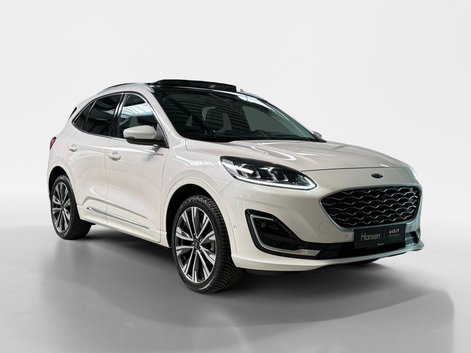 Ford Kuga 2.5 PHEV Vignale I Panoramadak I Trekhaak I Head-U, Auto's, Gebruikt, Wit, Bedrijf, 71 km/l
