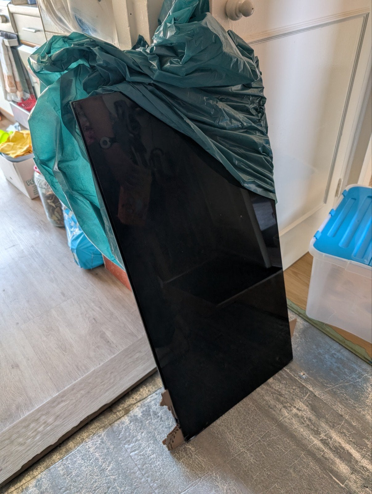 Zwarte grote glazen planken GRATIS, Huis en Inrichting, Ophalen of Verzenden, Gebruikt