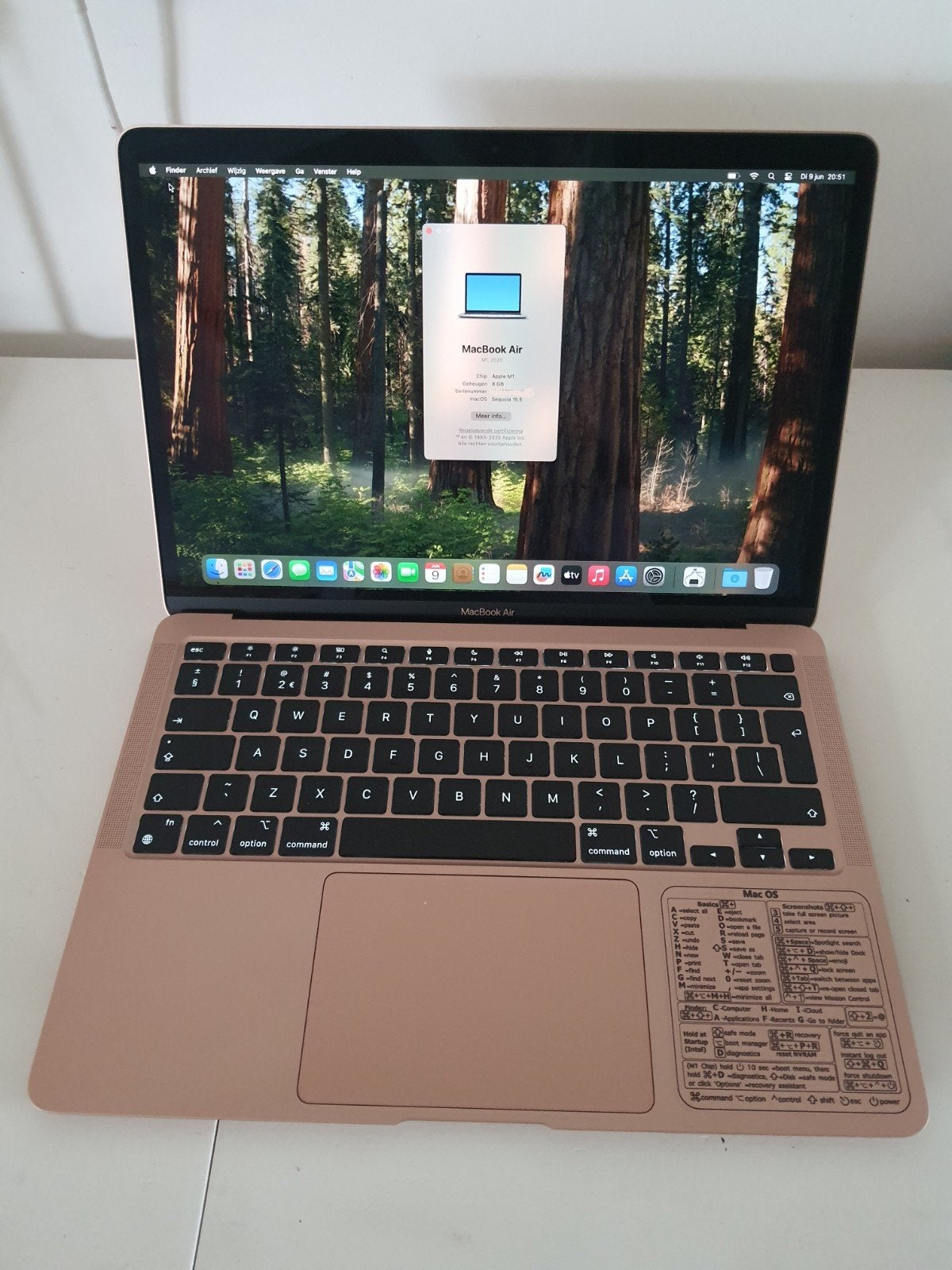 Apple MacBook Air M1 2020 8GB 256GB SSD, Computers en Software, Apple Macbooks, Ophalen, 256 GB, 8 GB, 13 inch
