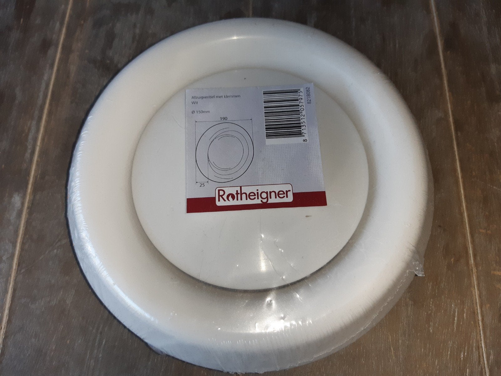 Afzuigventiel met klemmen wit Rotheigner nieuw maten op foto, Ophalen of Verzenden, Nieuw, Afzuiger