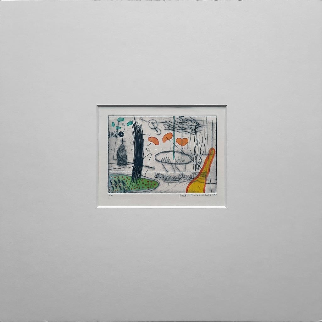 Unicum 1/1 - Kunstenaar: Dick Duineveld, Antiek en Kunst, 2000 tot heden, Ets, 35 cm, Ophalen of Verzenden