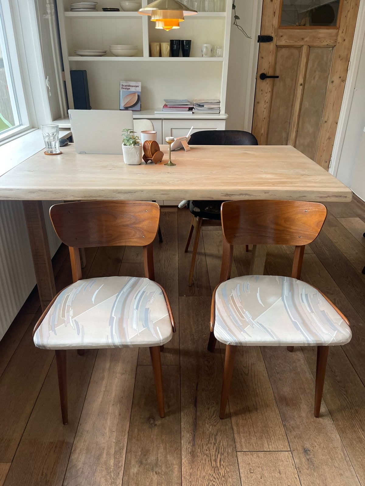 Louis van Teeffelen stoelen (2), Huis en Inrichting, Stoelen, Ophalen, Gebruikt, Bruin, Twee