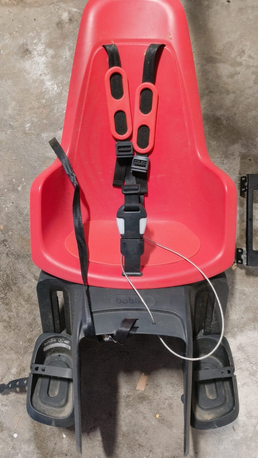 Bobike Achterzitje Rood met Bevestiging, 15 t/m 25 kg, Achterzitje, Ophalen of Verzenden, Bobike, fietszitje voor achterop.