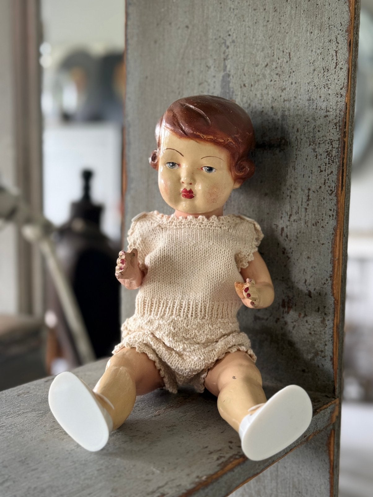 Oude Pop jaren 40, Verzamelen, Poppen, Ophalen, Zo goed als nieuw, Pop