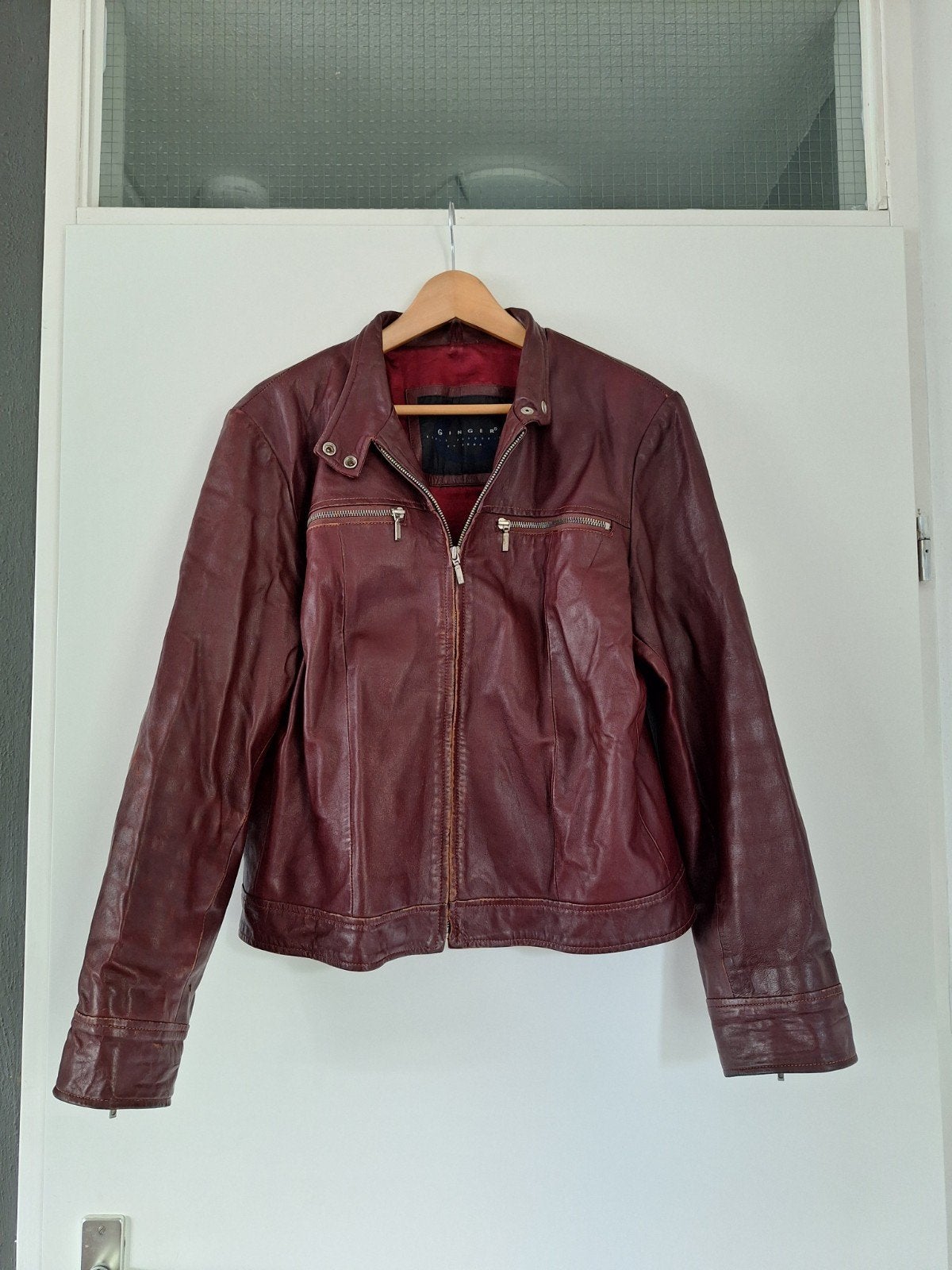 Mooi Bordeaux / Wijn rood leren jasje van Arma mt. XXL €25,-, Kleding | Dames, Jassen | Zomer, Arma, Maat 46/48 (XL) of groter