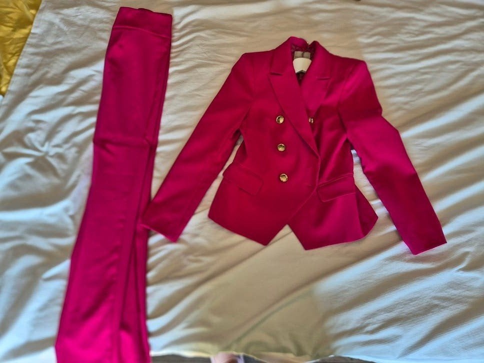 NIEUW pak van rinasimento- Maat M fuchsia met goud, Maat 38/40 (M), Kostuum of Pak, Rinascimento, Nieuw