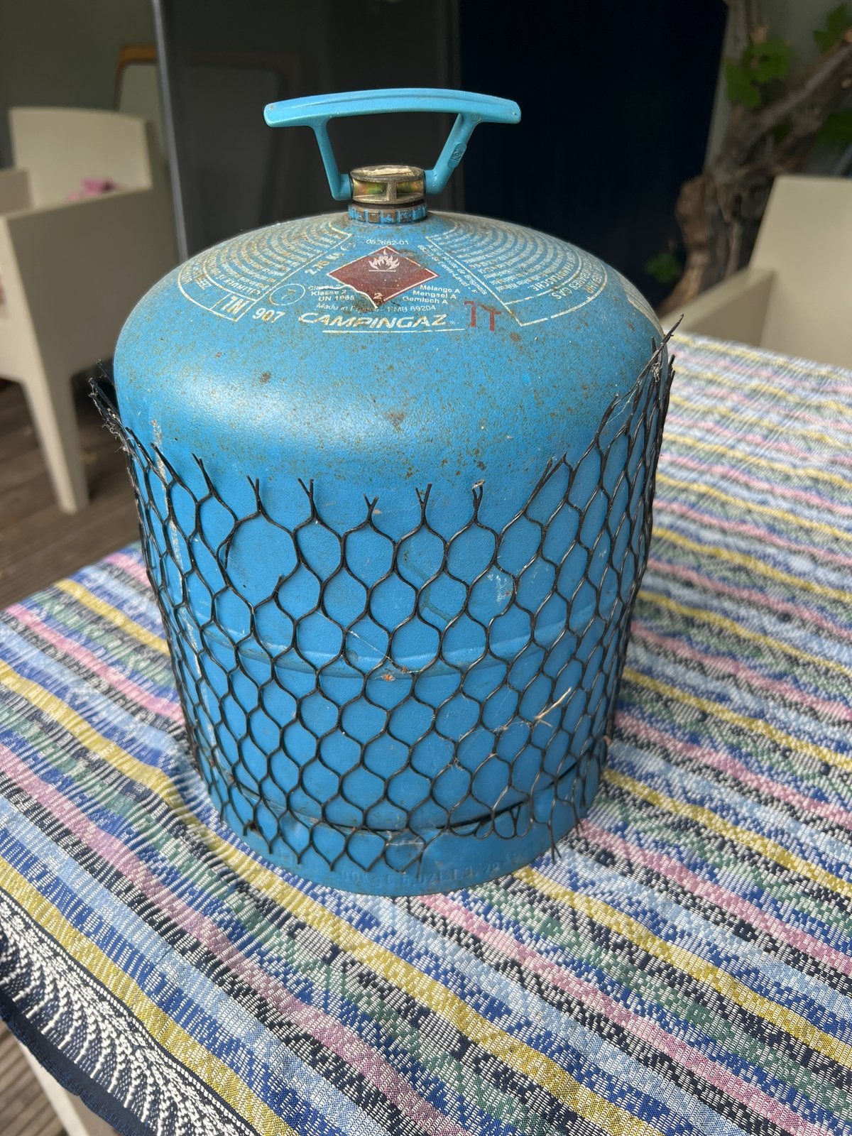 Campingaz gasfles 907 (leeg), Caravans en Kamperen, Kampeeraccessoires, Ophalen, Gebruikt