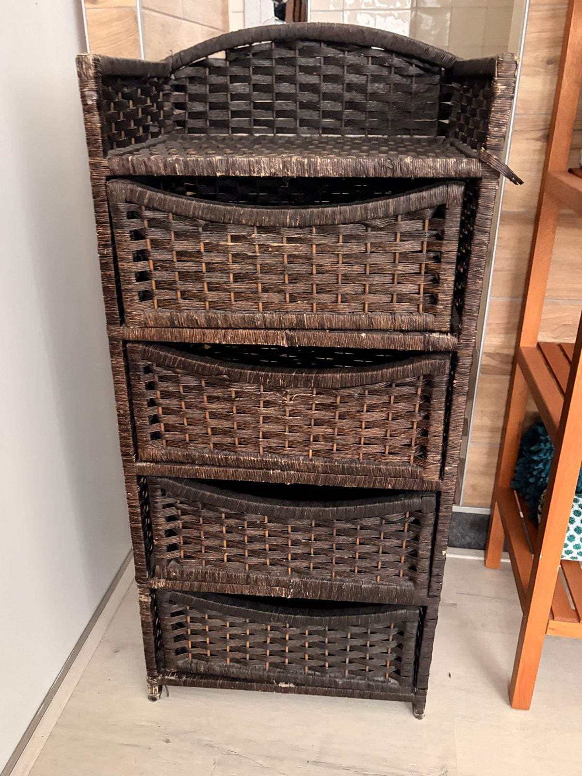 Rotan ladekastje met 4 laden, Ophalen, Overige materialen, Minder dan 50 cm, Gebruikt