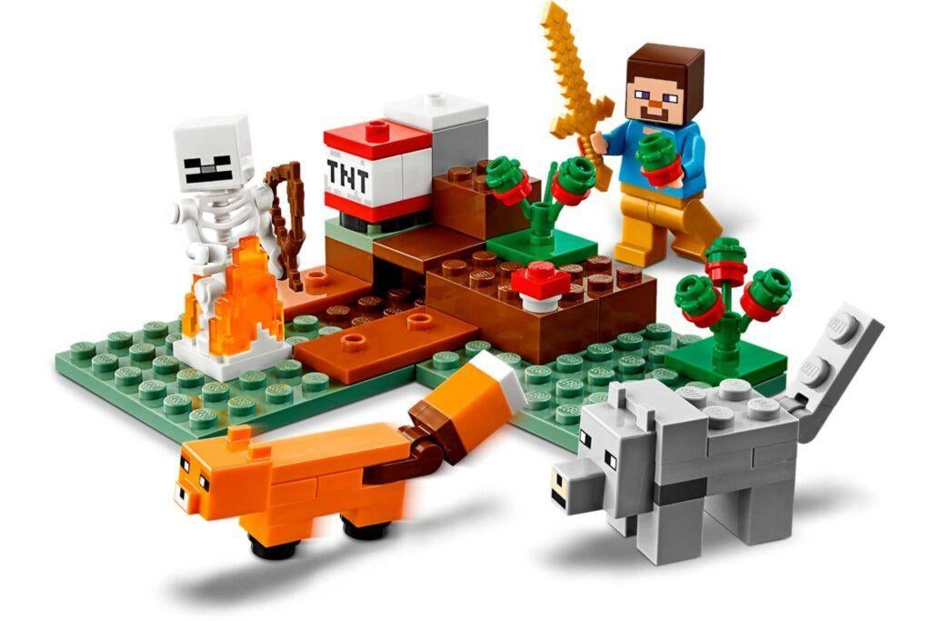 Lego 21162 Minecraft Taiga Avontuur COMPLEET, Ophalen of Verzenden, Zo goed als nieuw, Complete set, Lego