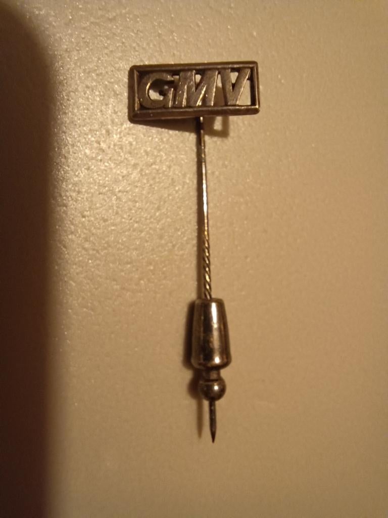 Zilveren pin GMV - Vintage speld, Sieraden, Tassen en Uiterlijk, Broches, Gebruikt, Minder dan 4 cm, Ophalen of Verzenden, Zilver