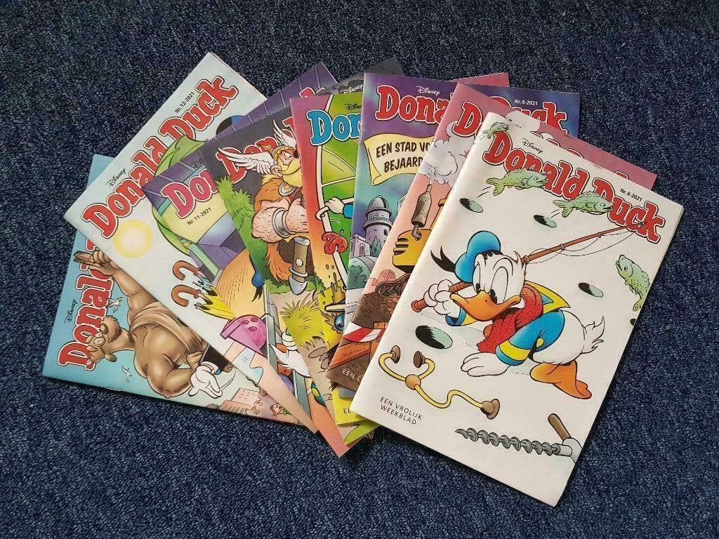 8 Donald duck weekblad nr 6 -13 van 2021, Europa, Ophalen of Verzenden, Zo goed als nieuw, Meerdere comics