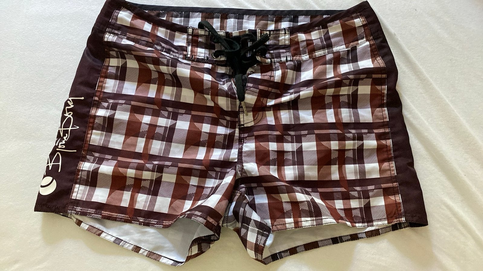 Björn Borg Zwembroek Geruit Bruin/Wit Maat M, Ophalen of Verzenden, Maat 48/50 (M), Bruin, Zwemshort