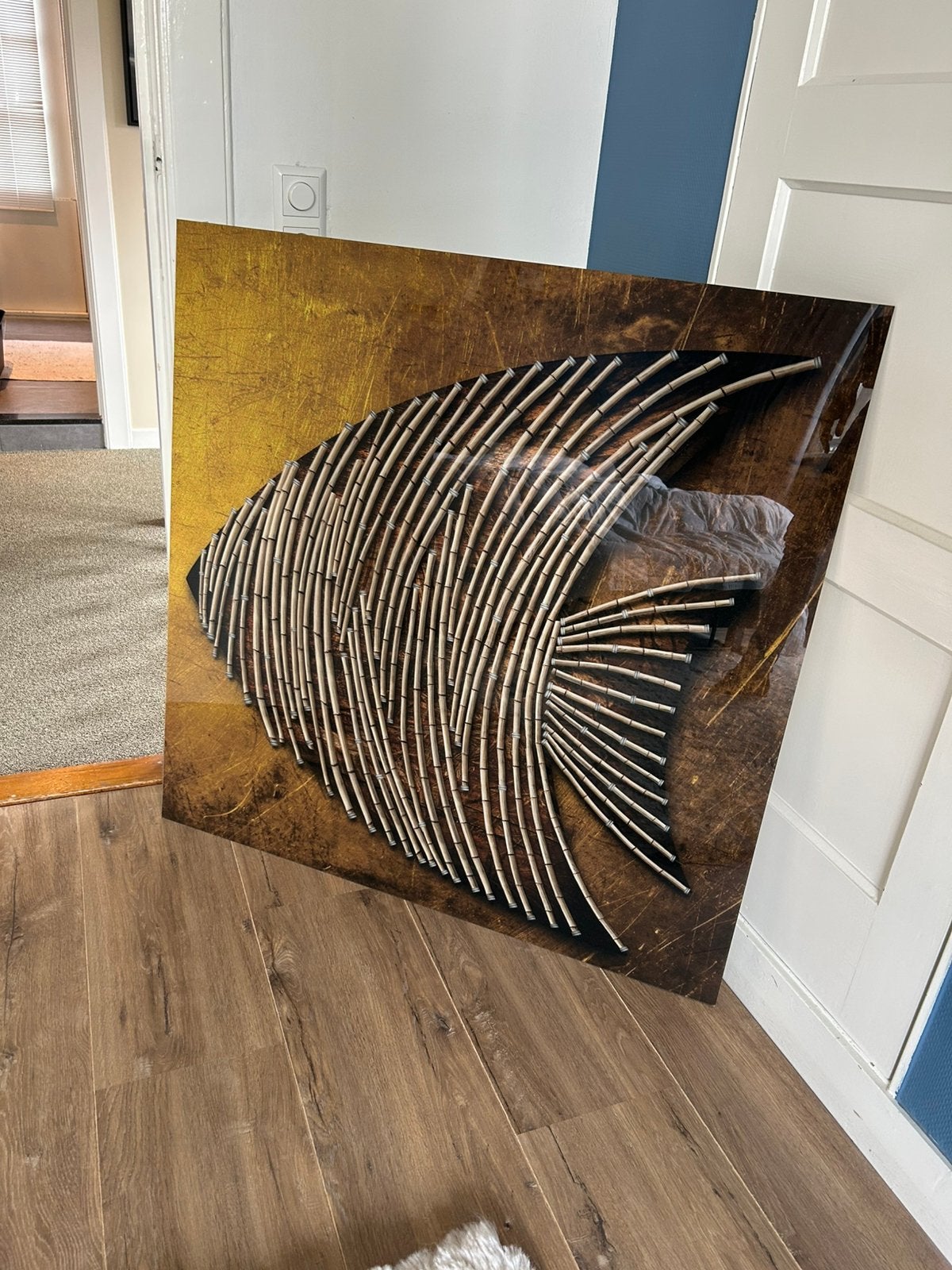 Muurdecoratie Vis te koop, Ophalen