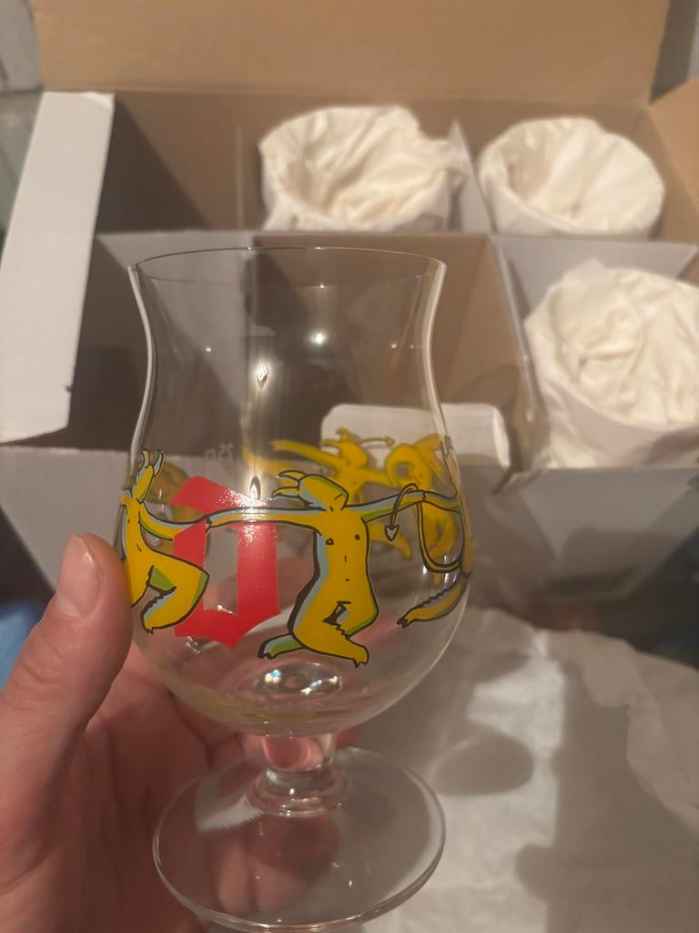 Duvel Bierglazen/ Ijwit glazen / Wijnglazen, Verzamelen, Glas en Borrelglaasjes, Nieuw, Bierglas, Ophalen of Verzenden