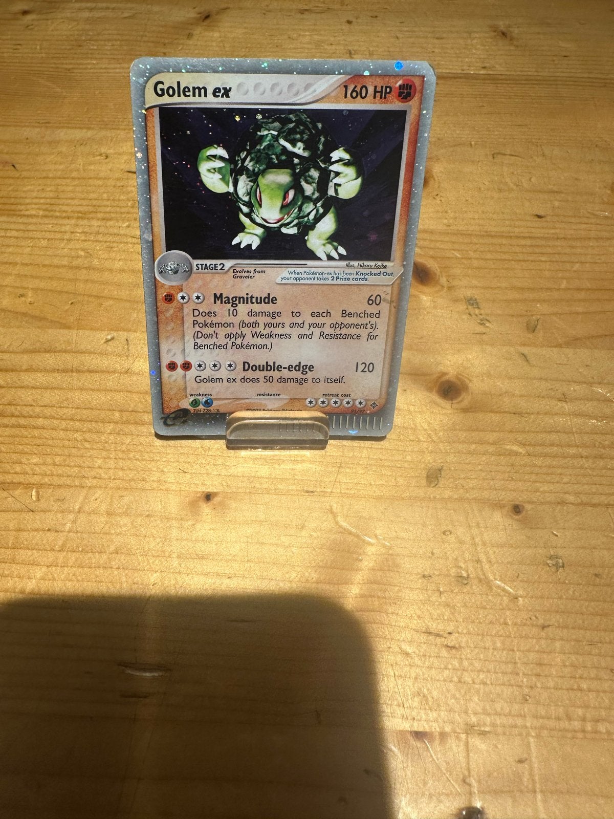 Pokémon Golem ex - E Foil Kaart, Ophalen of Verzenden, Zo goed als nieuw, Losse kaart, Foil