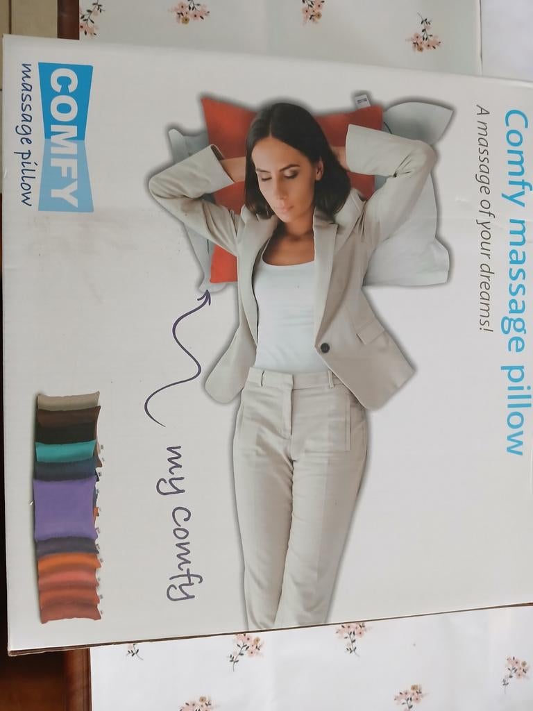 Comfy Massage Kussen - Ontspanning voor Nek en Rug, Ophalen of Verzenden, Nieuw, Overige kleuren, Rechthoekig