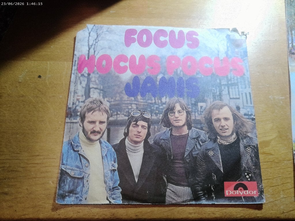Focus - Hocus Pocus / Janis, Cd's en Dvd's, Gebruikt, Fotohoes, 7 inch, Single