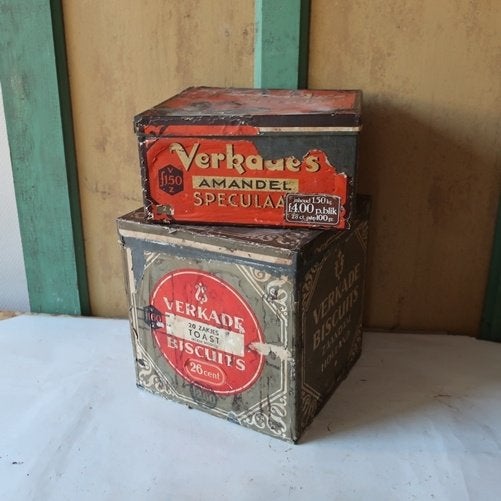 Blik Verkade Zaandam winkelblik Toast & Speculaas origineel, Antiek en Kunst, Curiosa en Brocante, Ophalen of Verzenden
