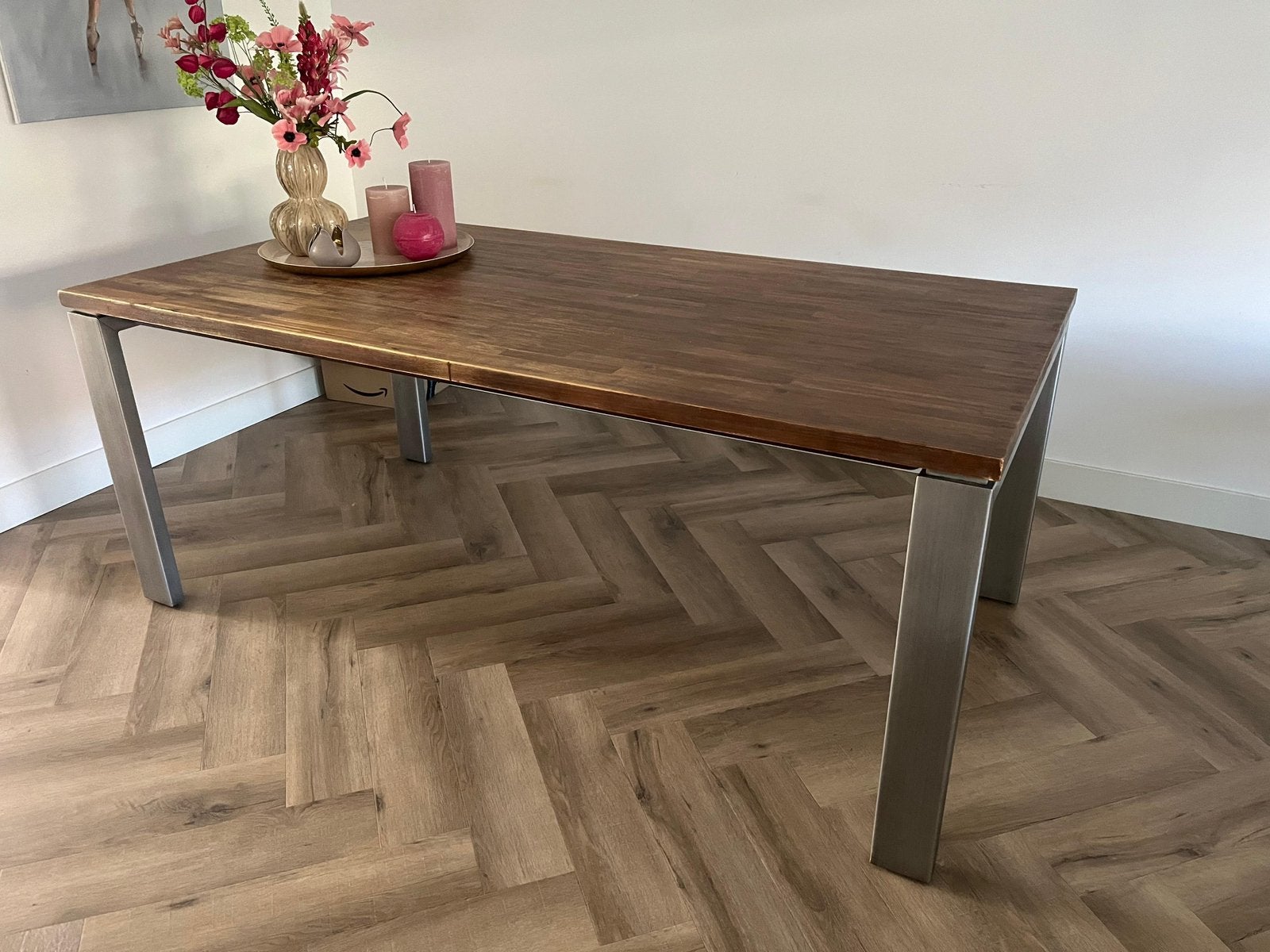 Eettafel Henders & Hazel, Huis en Inrichting, Tafels | Eettafels, Gebruikt, 50 tot 100 cm, 200 cm of meer, Rechthoekig, Ophalen