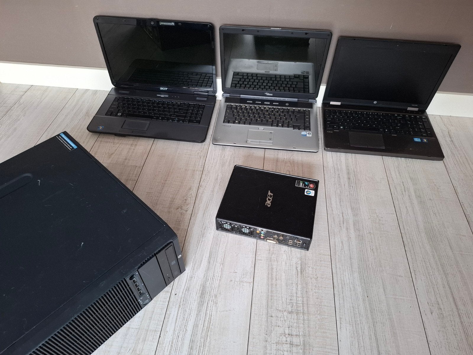 Partij laptops en desktop voor onderdelen of reparatie, Computers en Software, Ophalen, Minder dan 4 GB, Onbekend, HDD