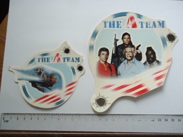 sticker oud The A TEAM tv vintage retro cult vintage ba b.a., Verzamelen, Verzenden, Zo goed als nieuw, Bedrijf of Vereniging