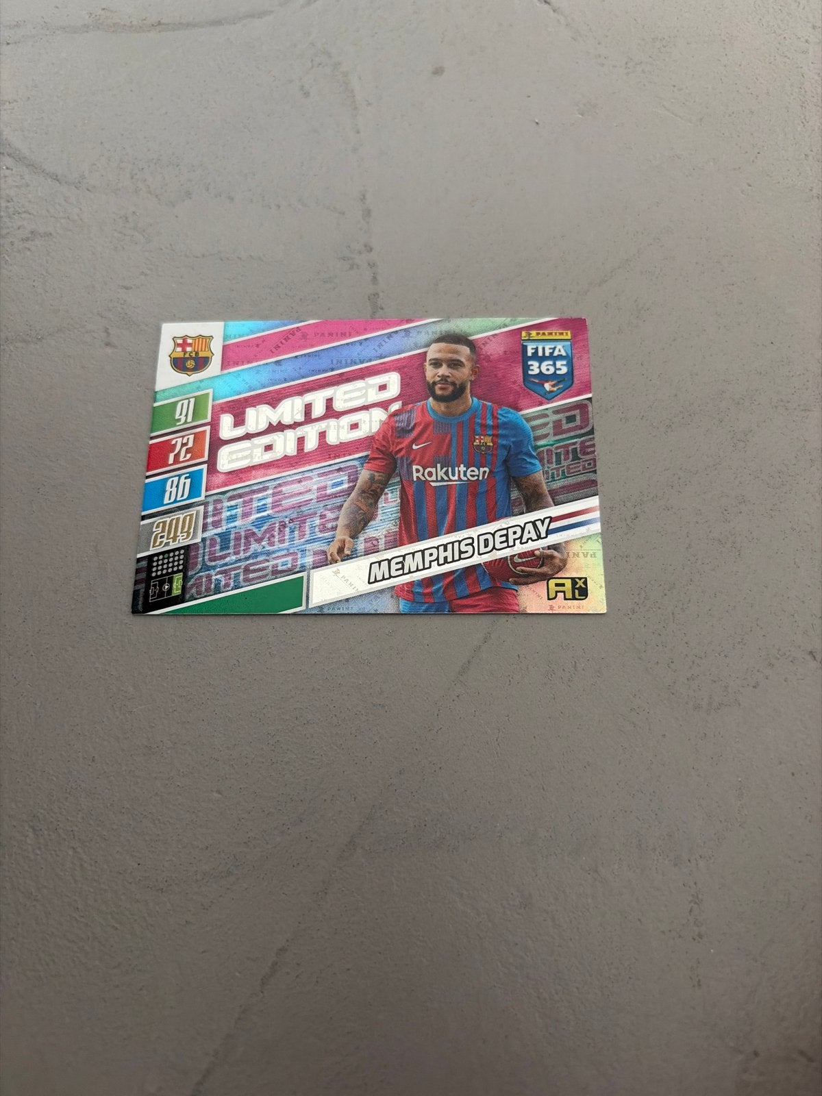 Limited Edition Memphis Depay Panini FIFA 365 Kaart, Ophalen of Verzenden, Nieuw, Buitenlandse clubs, Spelerskaart