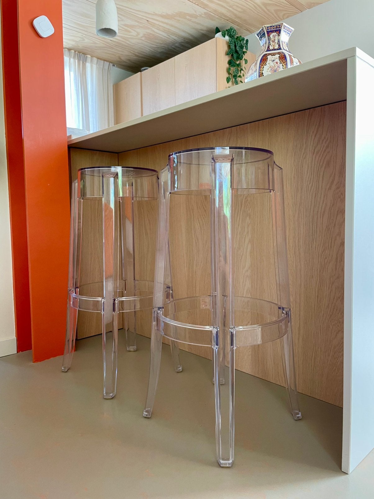 Charles Ghost by Kartell barkrukken 3x 75cm, Ophalen, Zo goed als nieuw