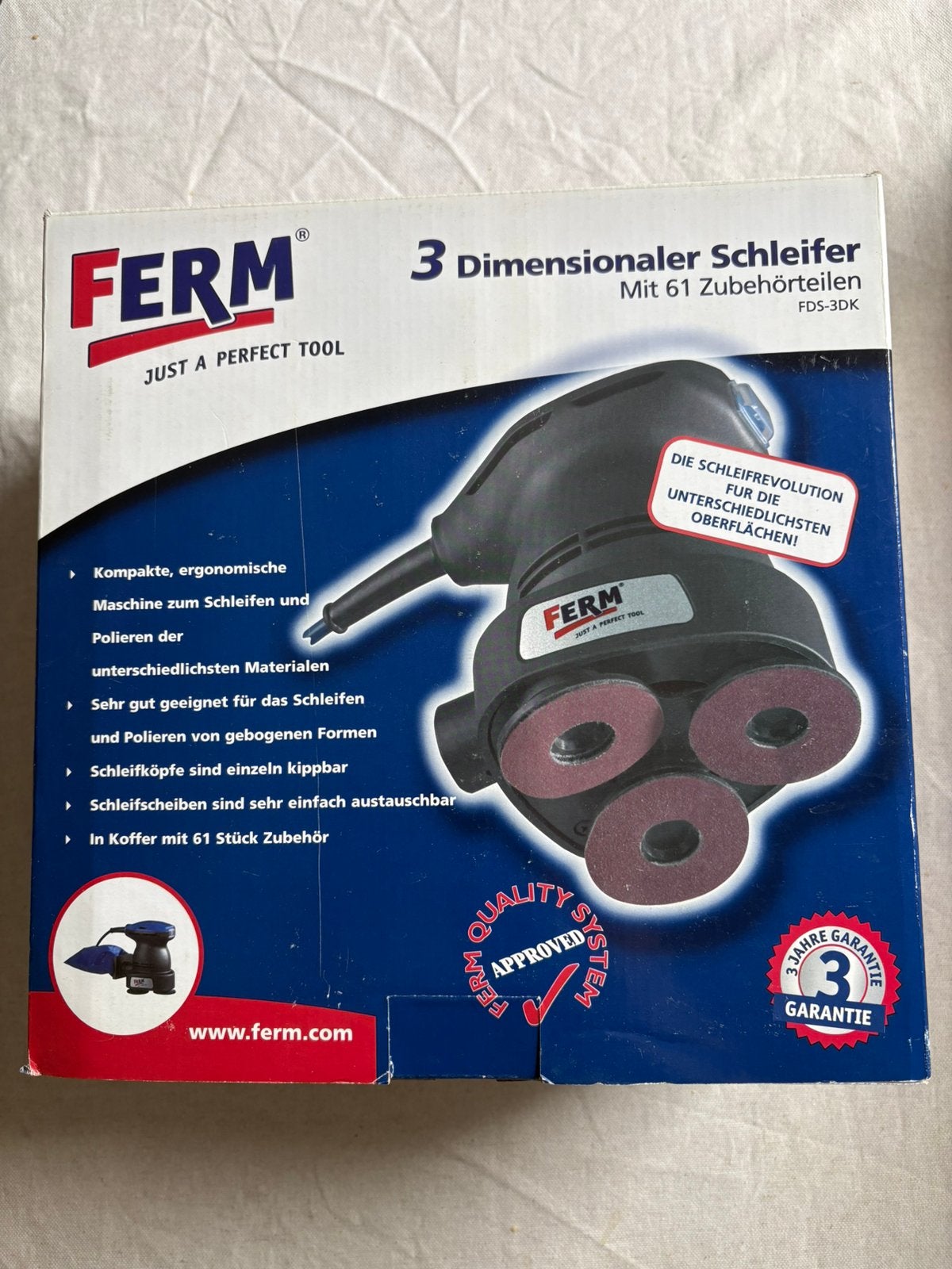 Ferm FDS-3DK 180 watt schuurmachine, Ophalen of Verzenden, Nieuw, Minder dan 600 watt, Overige typen