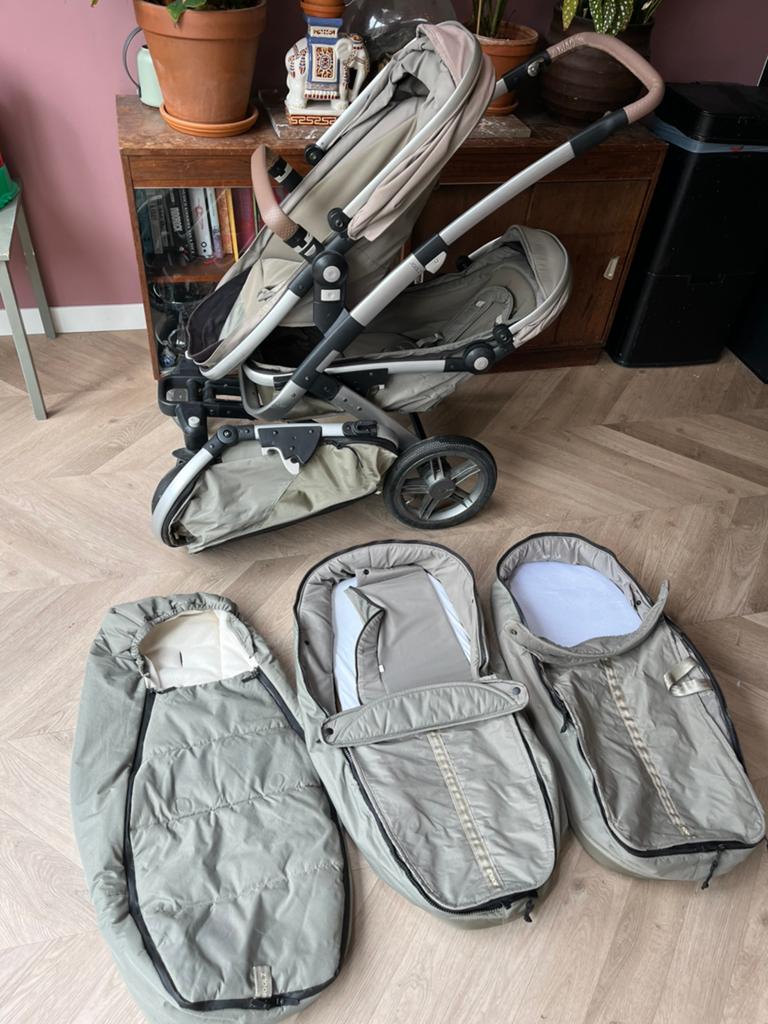 Joolz geo duowagen - grijsgroen, Kinderen en Baby's, Kinderwagens en Combinaties, Ophalen, Gebruikt, Overige merken, Duowagen