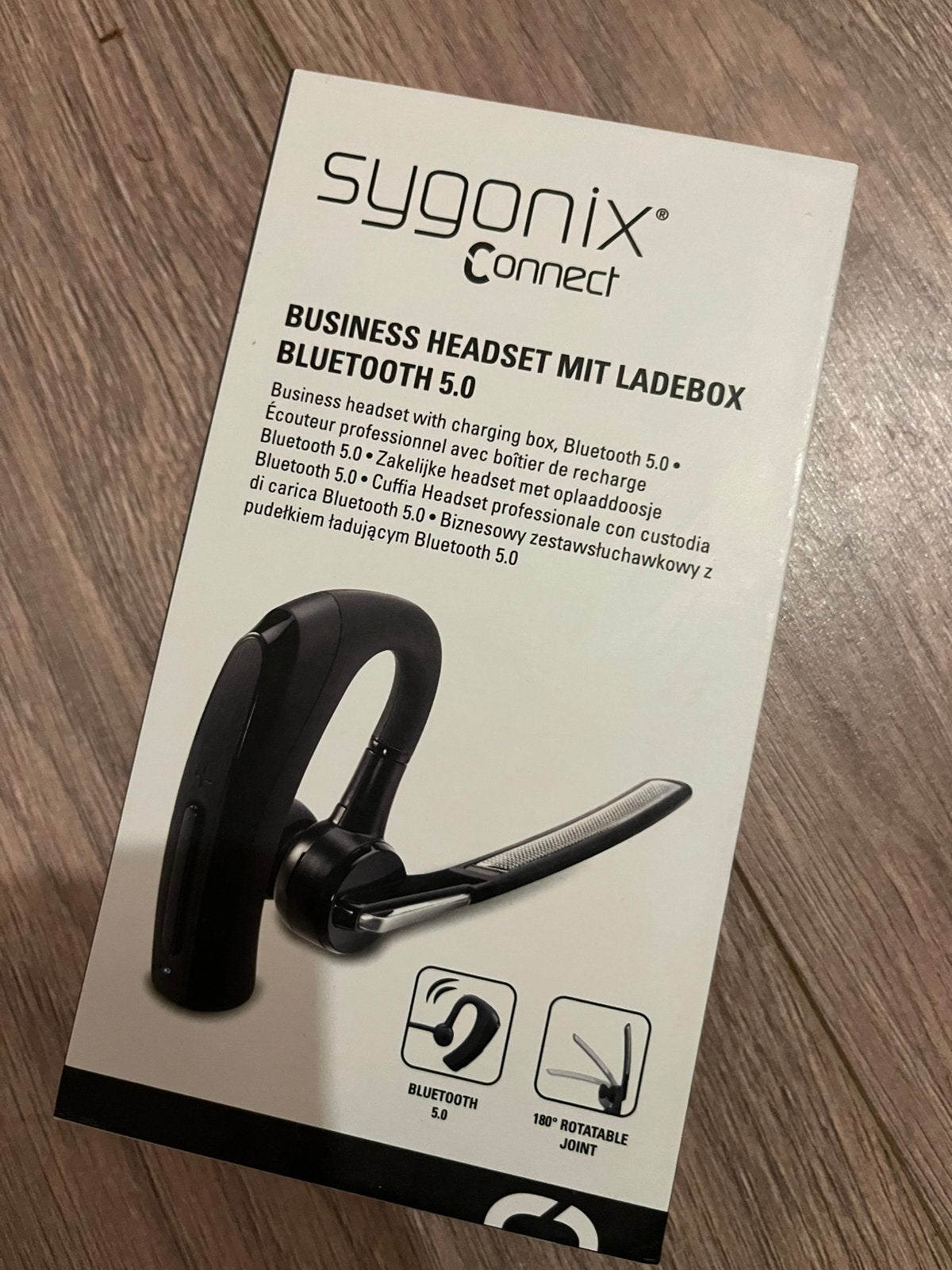 Sygnonix Connect Business Headset met Laadbox Bluetooth 5.0, Overige merken, Nieuw, Draadloos, Op oor (supra aural)
