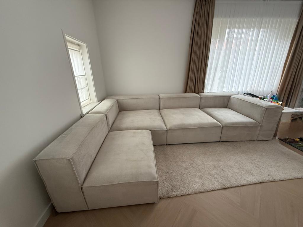 Modulaire bank met chaise longue, Ophalen, Zo goed als nieuw