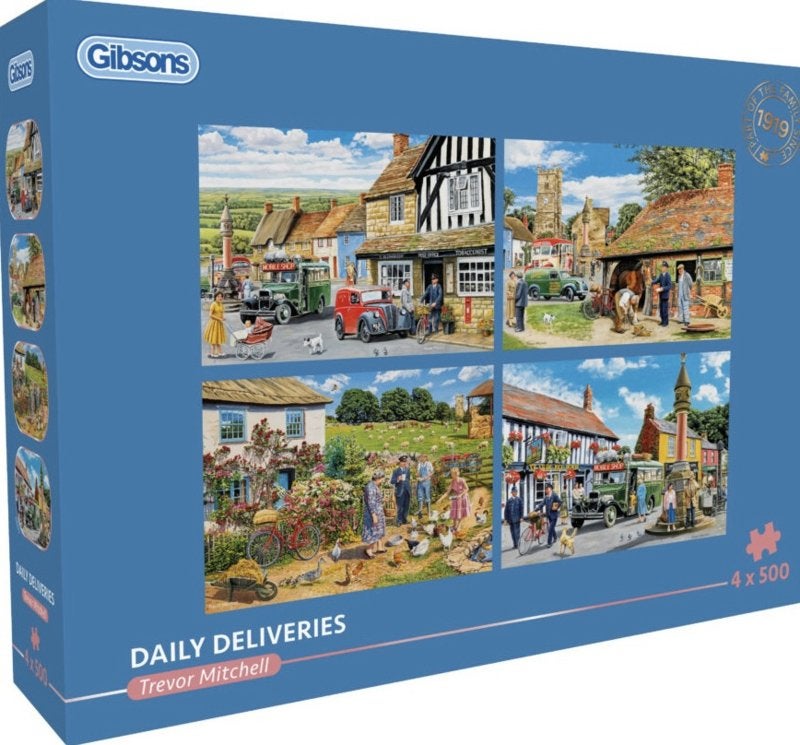 Gibsons - Daily Deliveries - 4x500 stukjes, Ophalen of Verzenden, 500 t/m 1500 stukjes, Nieuw, Legpuzzel