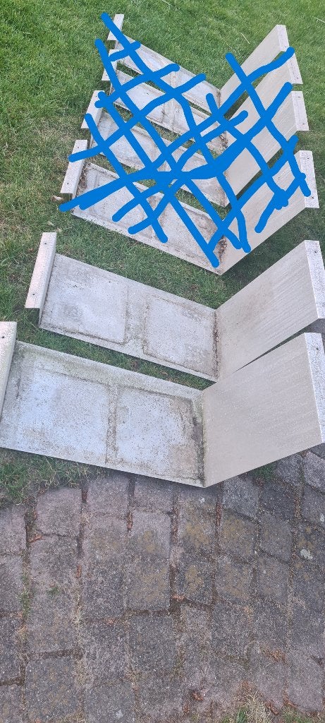 Steunen voor zonnepanelen op plat dak (2 stuks), Ophalen, Gebruikt, 250 mm of meer, Overige typen