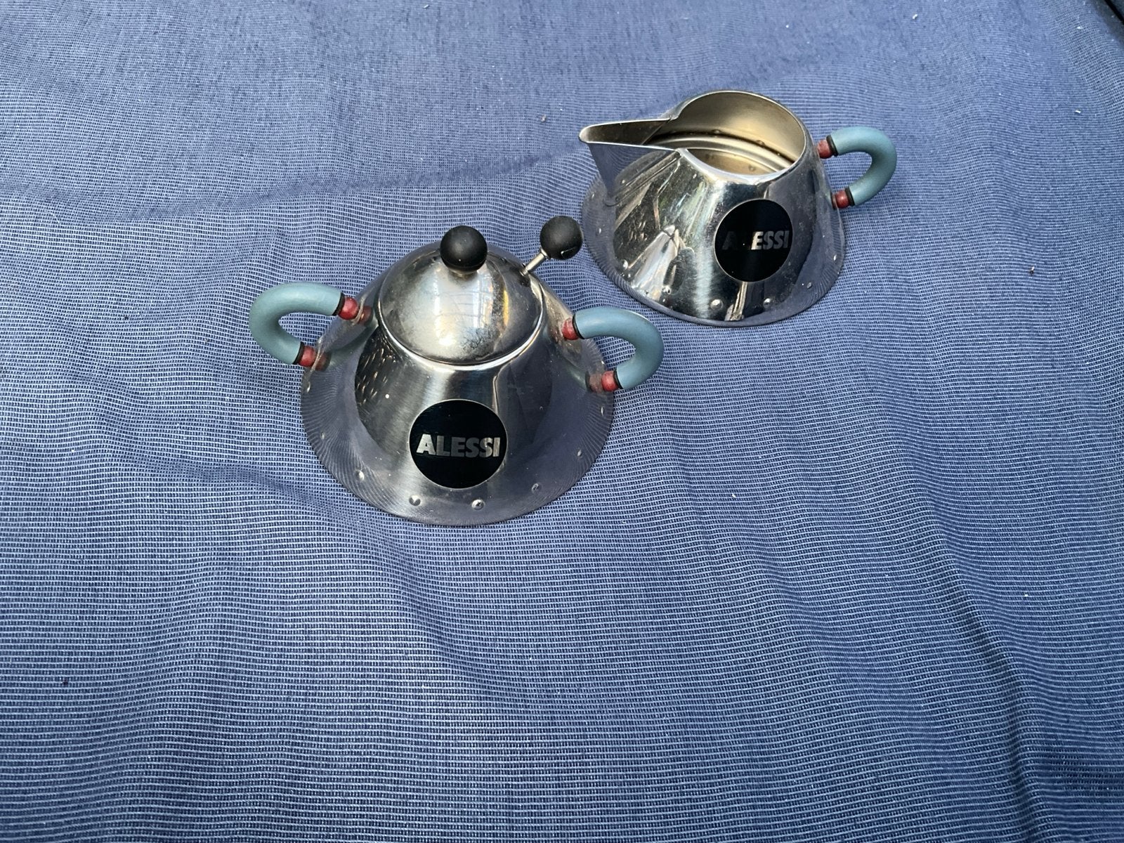 Alessi suikerpot en melkkan set, Overige typen, Zilver, Ophalen of Verzenden, Zo goed als nieuw