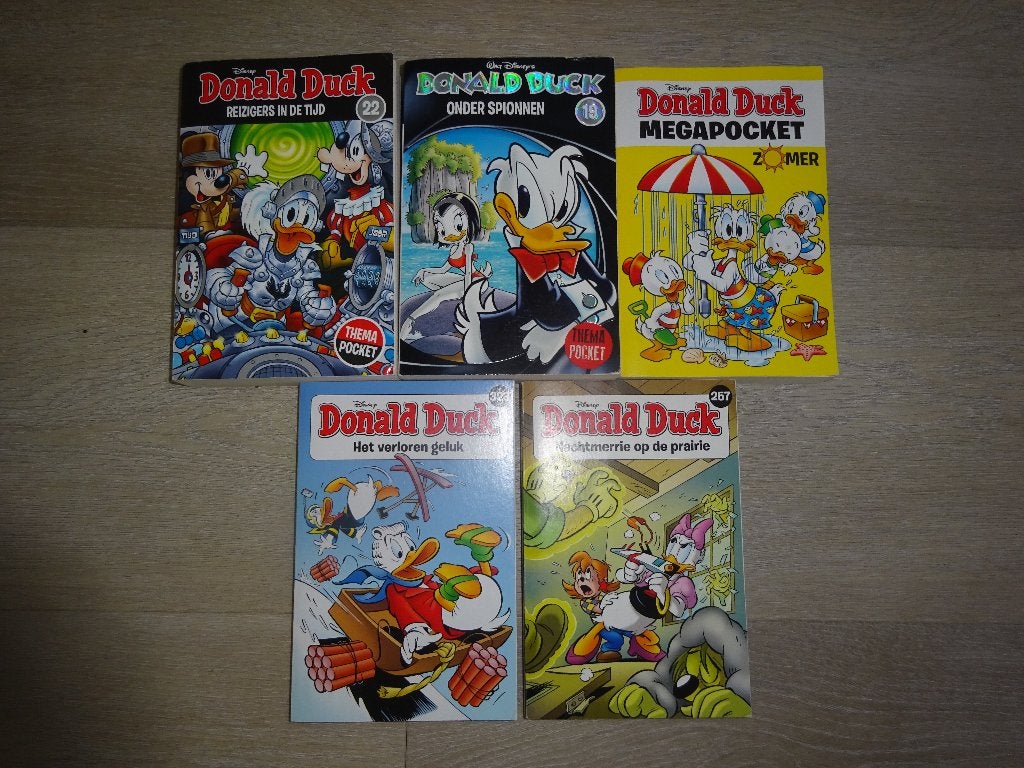 5 DONALD DUCK POCKETS, Meerdere stripboeken, Ophalen of Verzenden, Gelezen