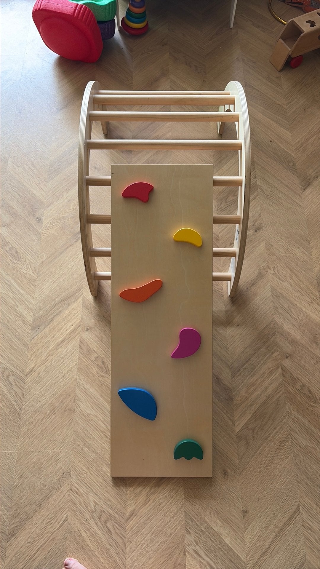 Montessori houten klimrek met plank, Ophalen, Gebruikt