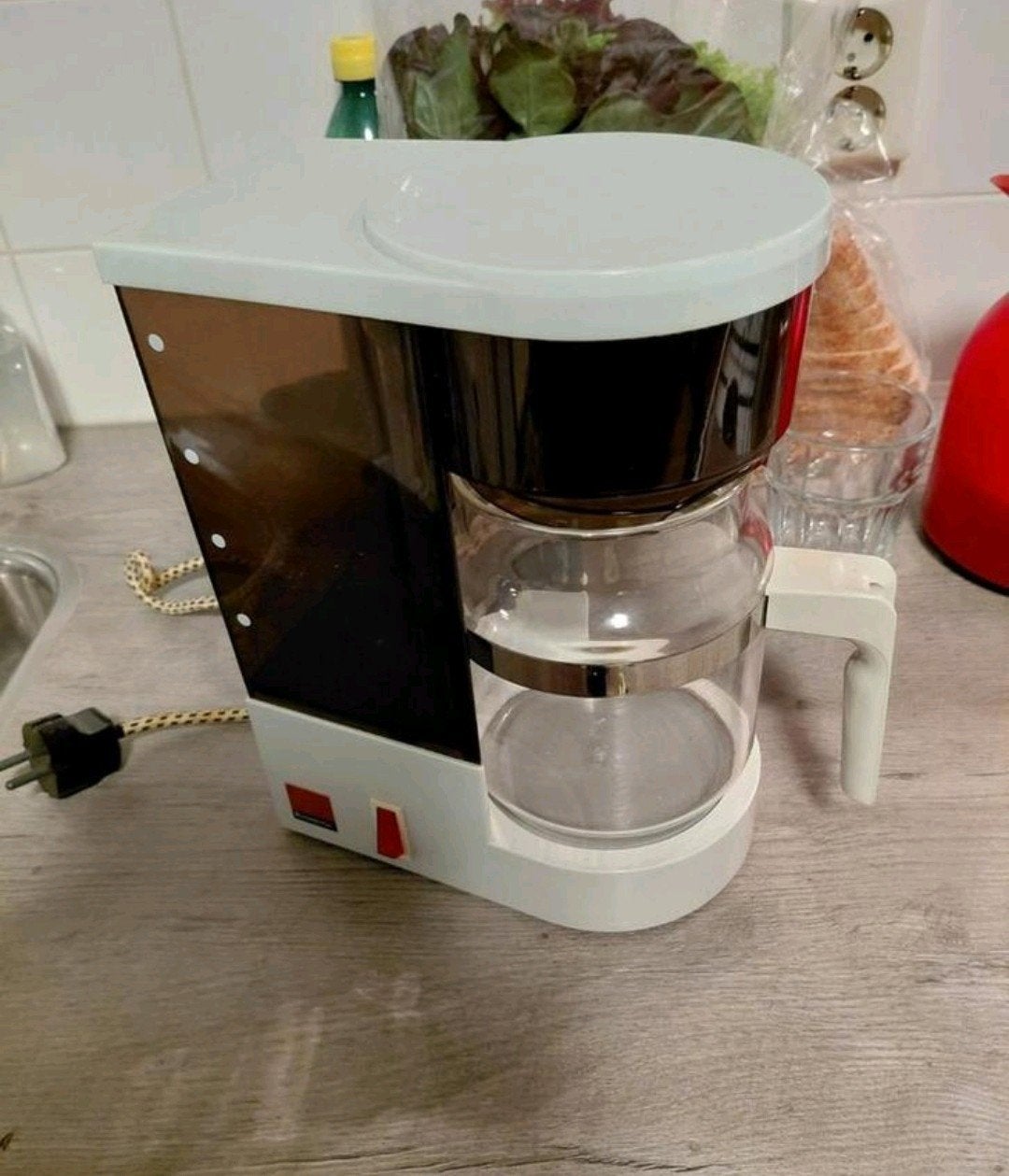 Vintage Koffiezetapparaat - Jaren '80 Design, Witgoed en Apparatuur, Koffiezetapparaten, Gebruikt, Koffiemachine, Gemalen koffie