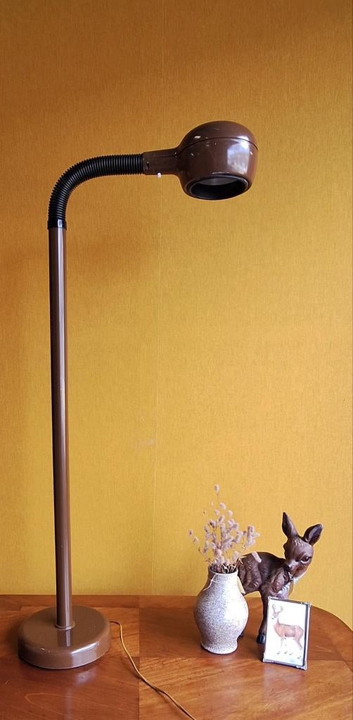 Retro Vintage Cobra Lamp Fagerhults Zweden 1974 Bruin, Huis en Inrichting, Gebruikt, Vintage, Ophalen of Verzenden, Metaal