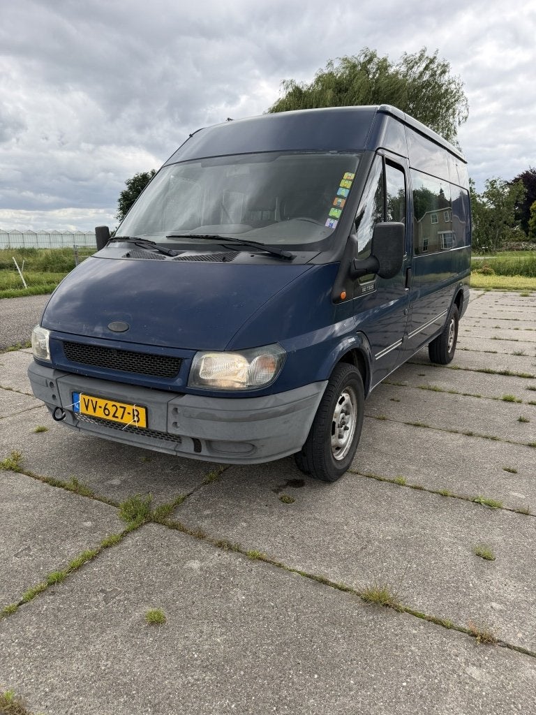 Ford Transit 300M 2.4TDdi HD DC (bj 2005), Auto's, Gebruikt, Blauw, Alarm, Bedrijf