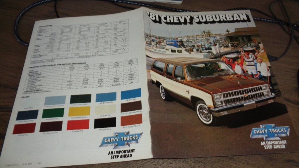 USA Folder CHEVY SUBURBAN   1981, Verzenden, Nieuw, Overige merken