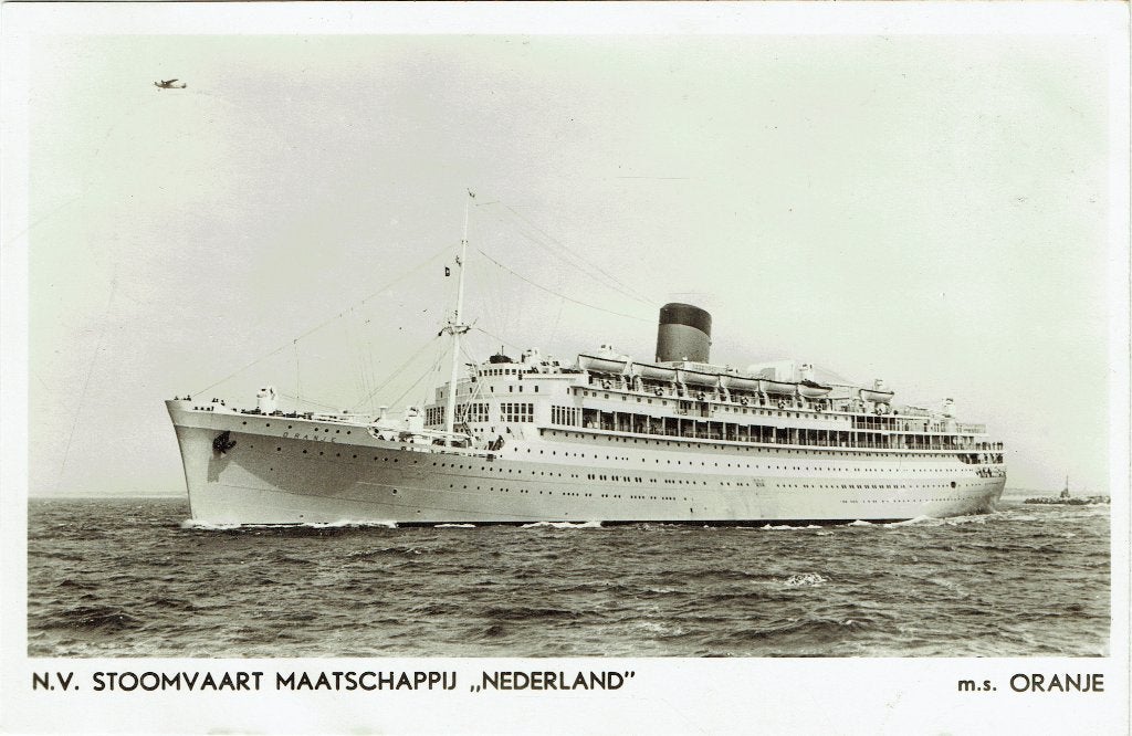 Ansichtkaart M.S. Oranje, Verzamelen, Verzenden, 1940 tot 1960, Gelopen, Noord-Holland