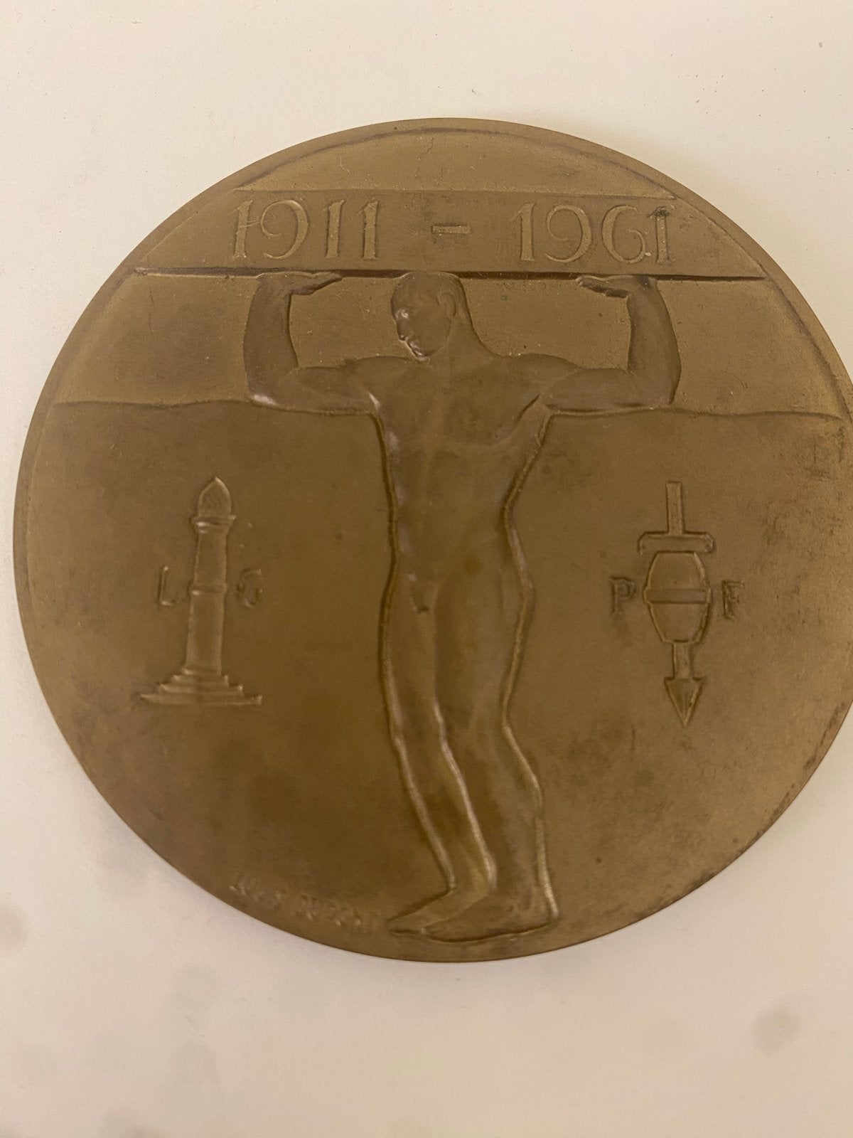 Set van 2 Belgische Herdenkingsmedailles, Ophalen of Verzenden, Brons, Buitenland