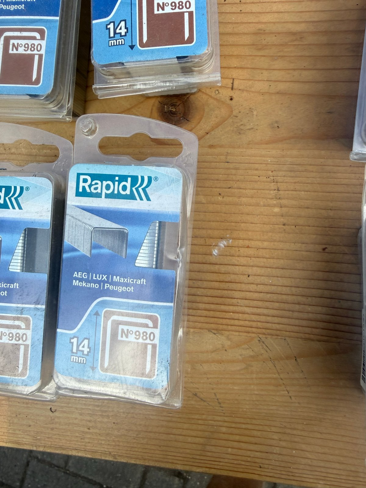 Rapid nietjes N&deg;980 - Diverse maten (8, 10, 12, 14 mm), Ophalen of Verzenden, Nieuw, Tacker/nietmachine, Overige merken