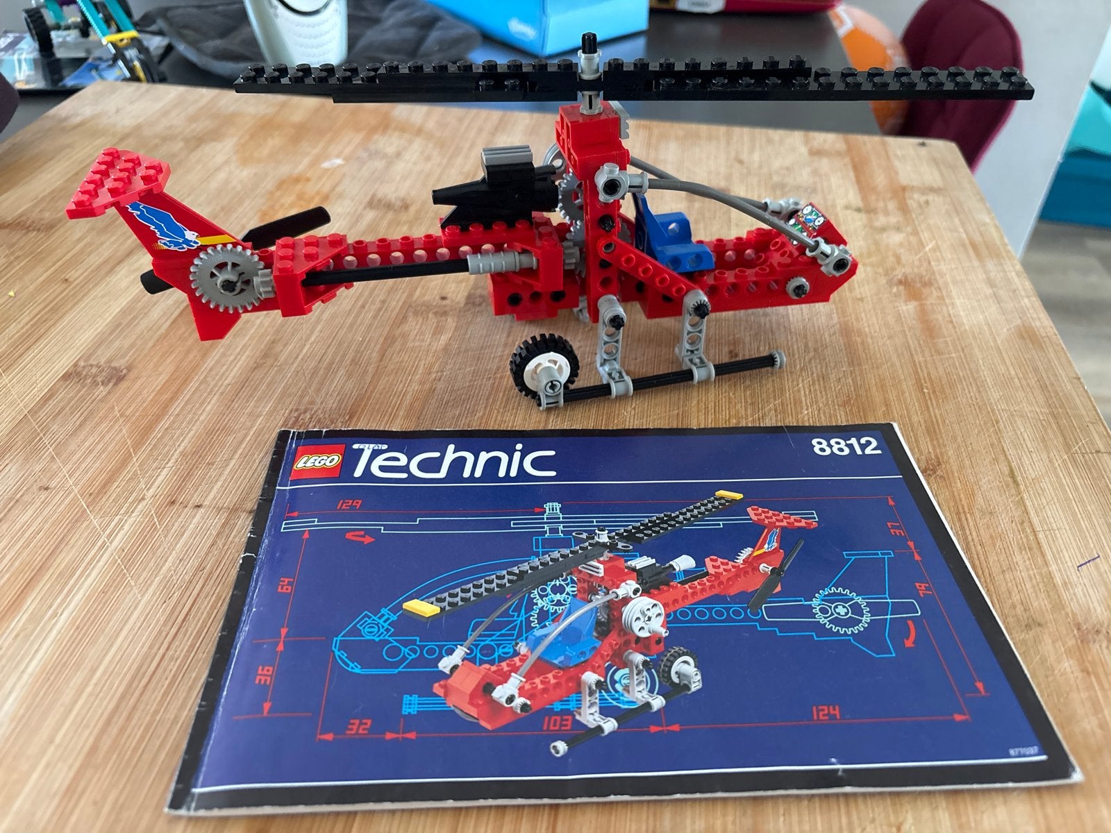 Lego Technic Helikopter 8812 met instructieboekje, Gebruikt, Lego, Ophalen of Verzenden, Complete set