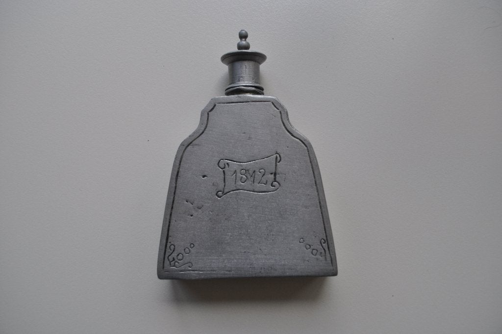 Tinnen parfumfles, Ophalen of Verzenden