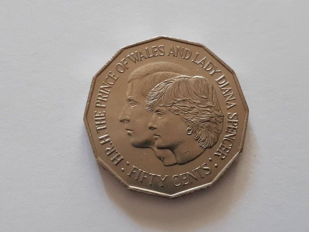Charles en Diana Australische 50c Munt, 1981, Ophalen of Verzenden, Losse munt