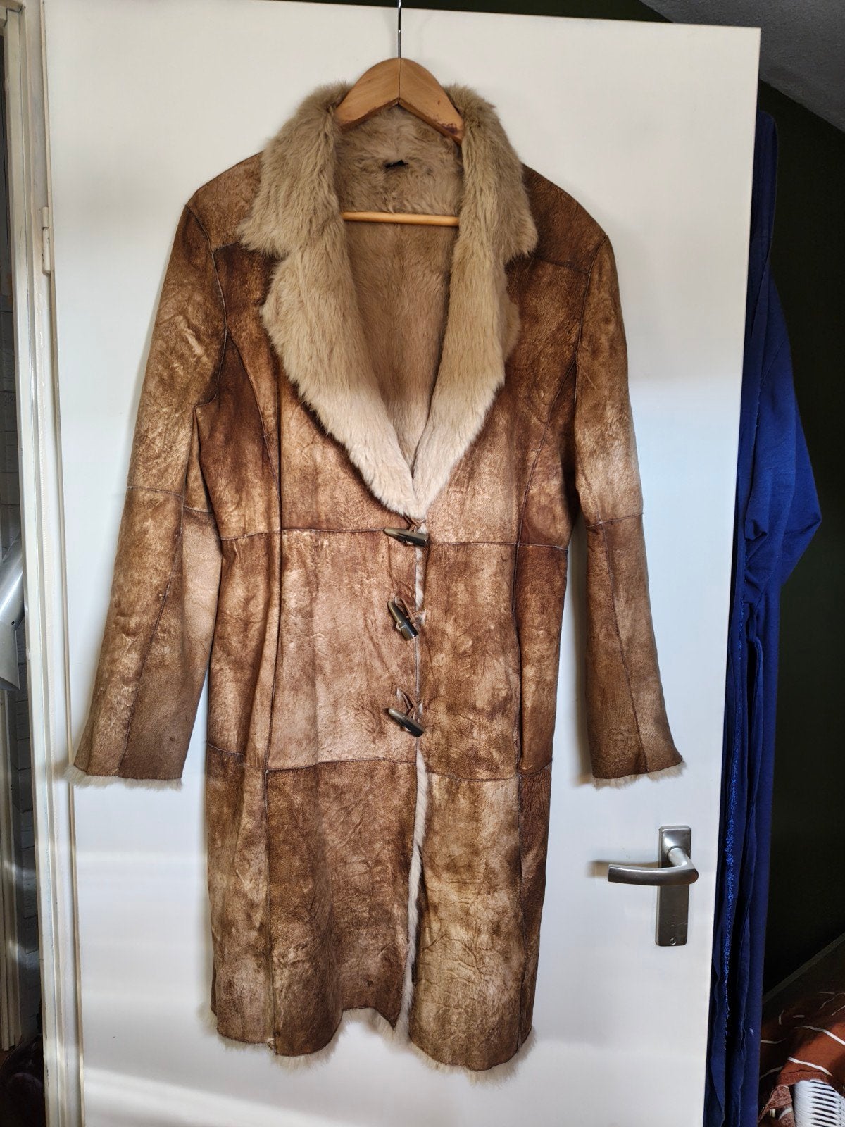 Vintage Konijnenbont Jas - Maat 40 (M), Kleding | Dames, Jassen | Winter, Maat 38/40 (M), Bruin, Ophalen of Verzenden, Onbekend