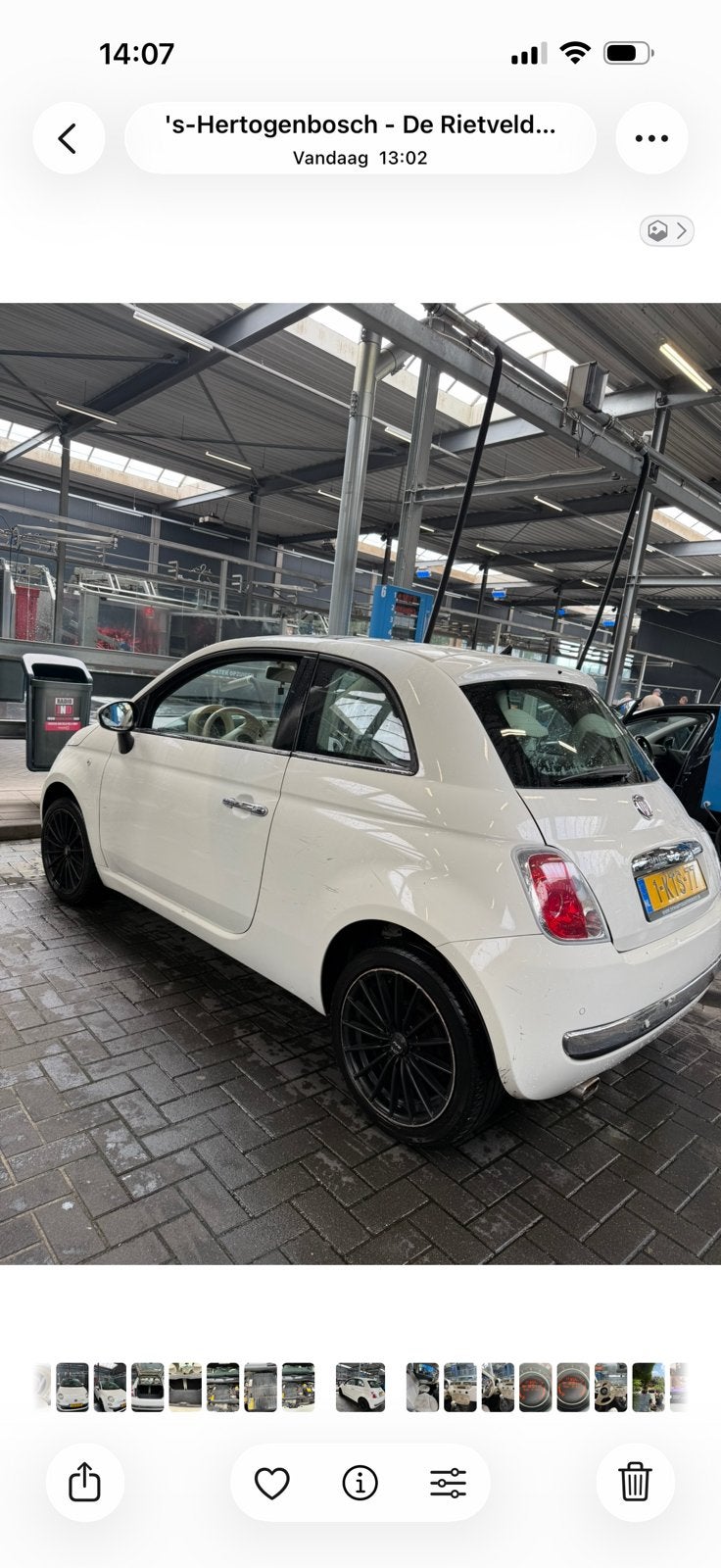 Fiat 500 1.2 C 2010 Wit, Voorwielaandrijving, 1242 cc, 4 cilinders, 840 kg