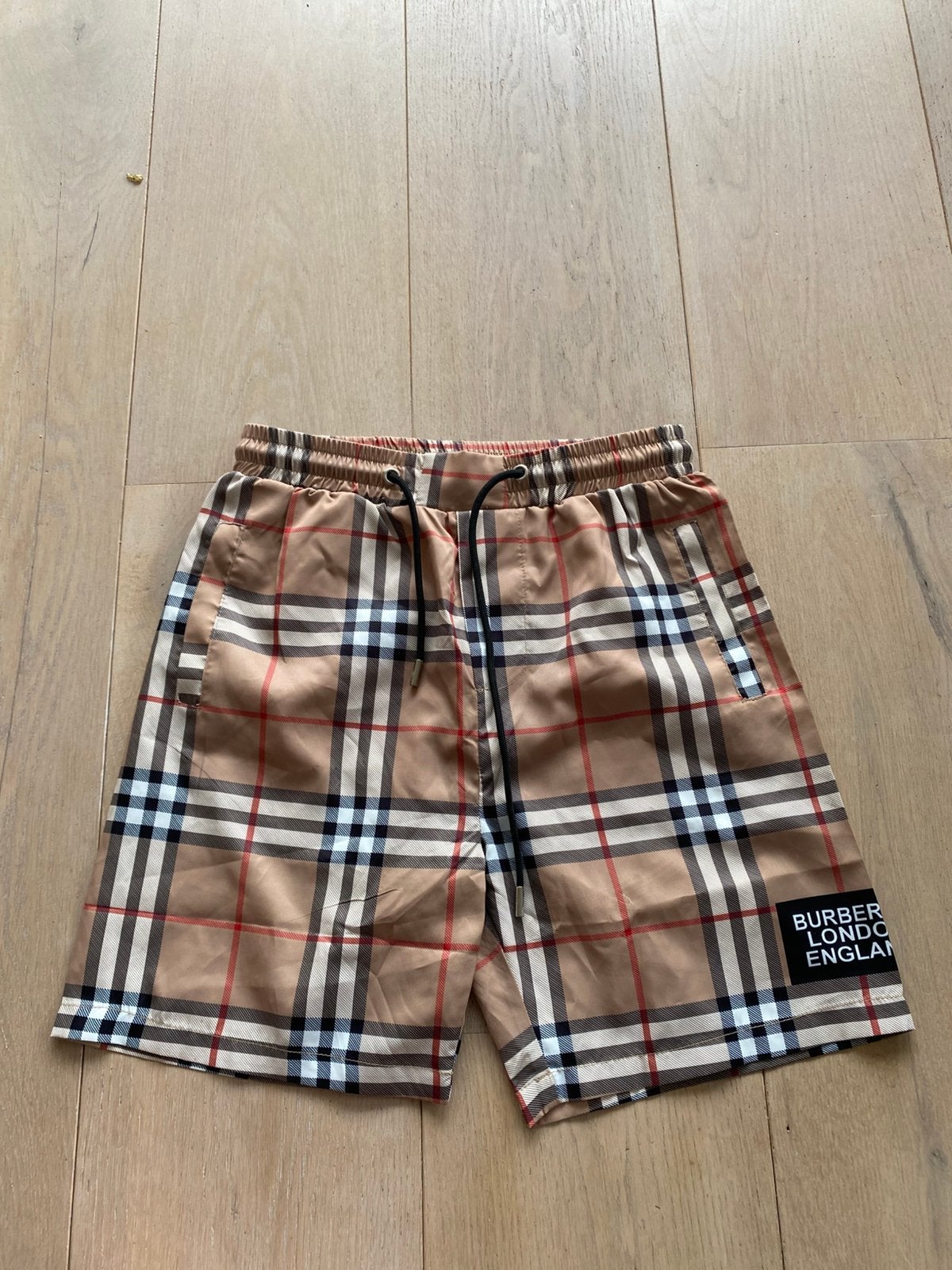 Burberry korte broek zwembroek s nieuwstaat, Ophalen of Verzenden, Maat 46 (S) of kleiner, Beige, Zwemshort